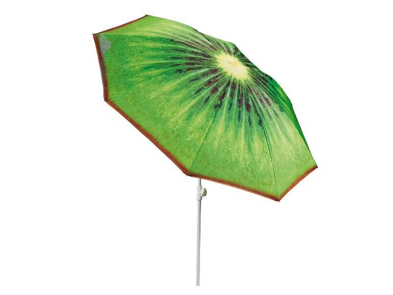Plážový slnečník so zelenou potlačou kiwi
