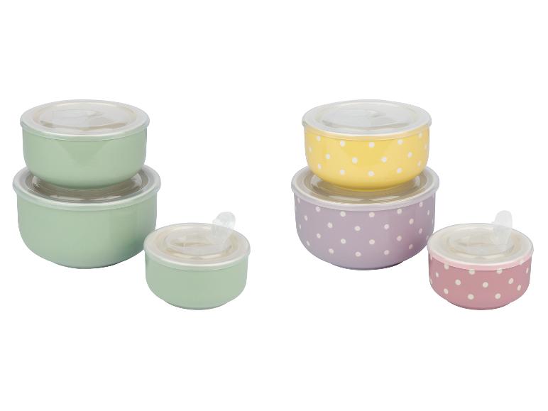 LIVARNO home Súprava porcelánových misiek, 3-dielna
