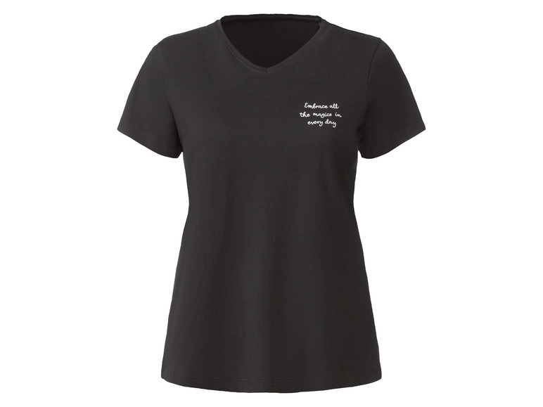 E-shop esmara® Dámske bavlnené tričko (S (36/38), čierna)