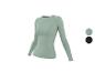 Svetlozelené športové tričko s dlhým rukávom, s perforovanými detailmi a farebnými možnosťami.