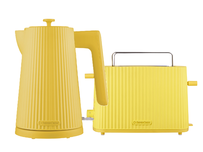 SILVERCREST® Rýchlovarná kanvica SWKS 3100 B1+ Hriankovač STKS 800 B1, žltá