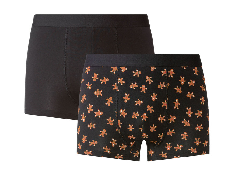 E-shop LIVERGY® Pánske vianočné boxerky, 2 kusy (XL, čierna)