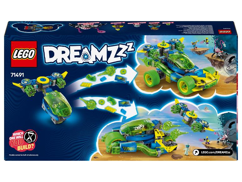 Krabička LEGO DREAMZzz 71491 s dvoma možnosťami stavby: auto a lietajúce vozidlo.