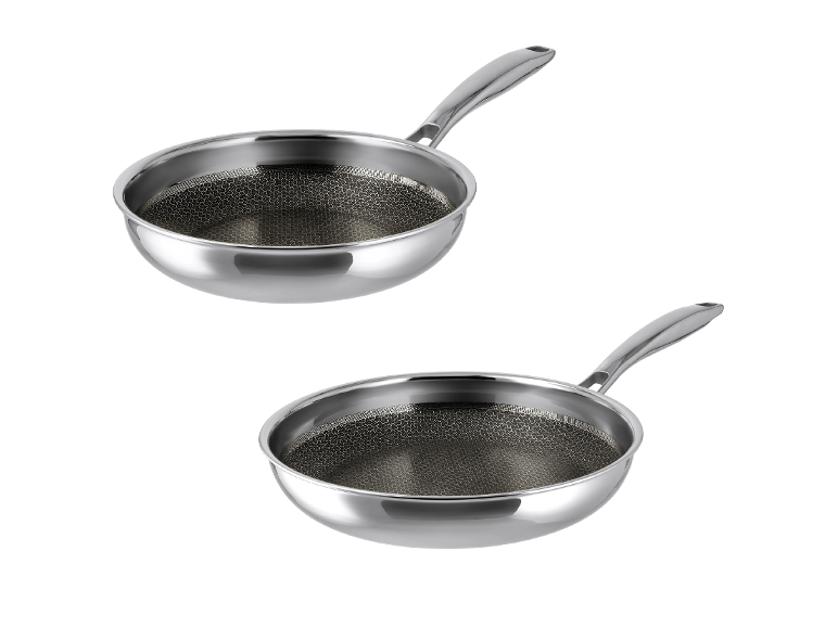 SILVERCREST® Panvice z nehrdzavejúcej ocele Premium, 24 cm + 28 cm