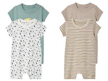 lupilu® Chlapčenský overal na spanie pre bábätká, 2 kusy