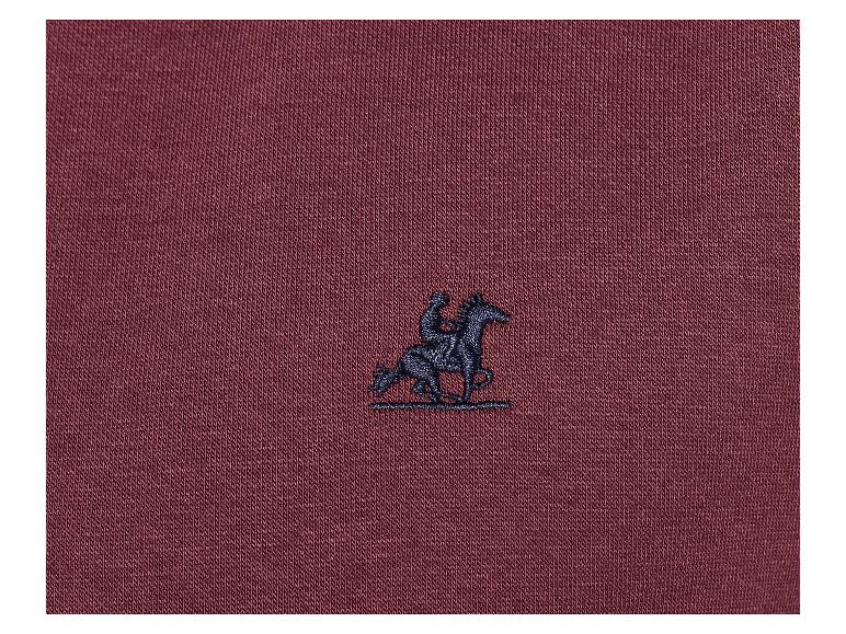 Bordové polo tričko s vyšívaným jazdcom.
