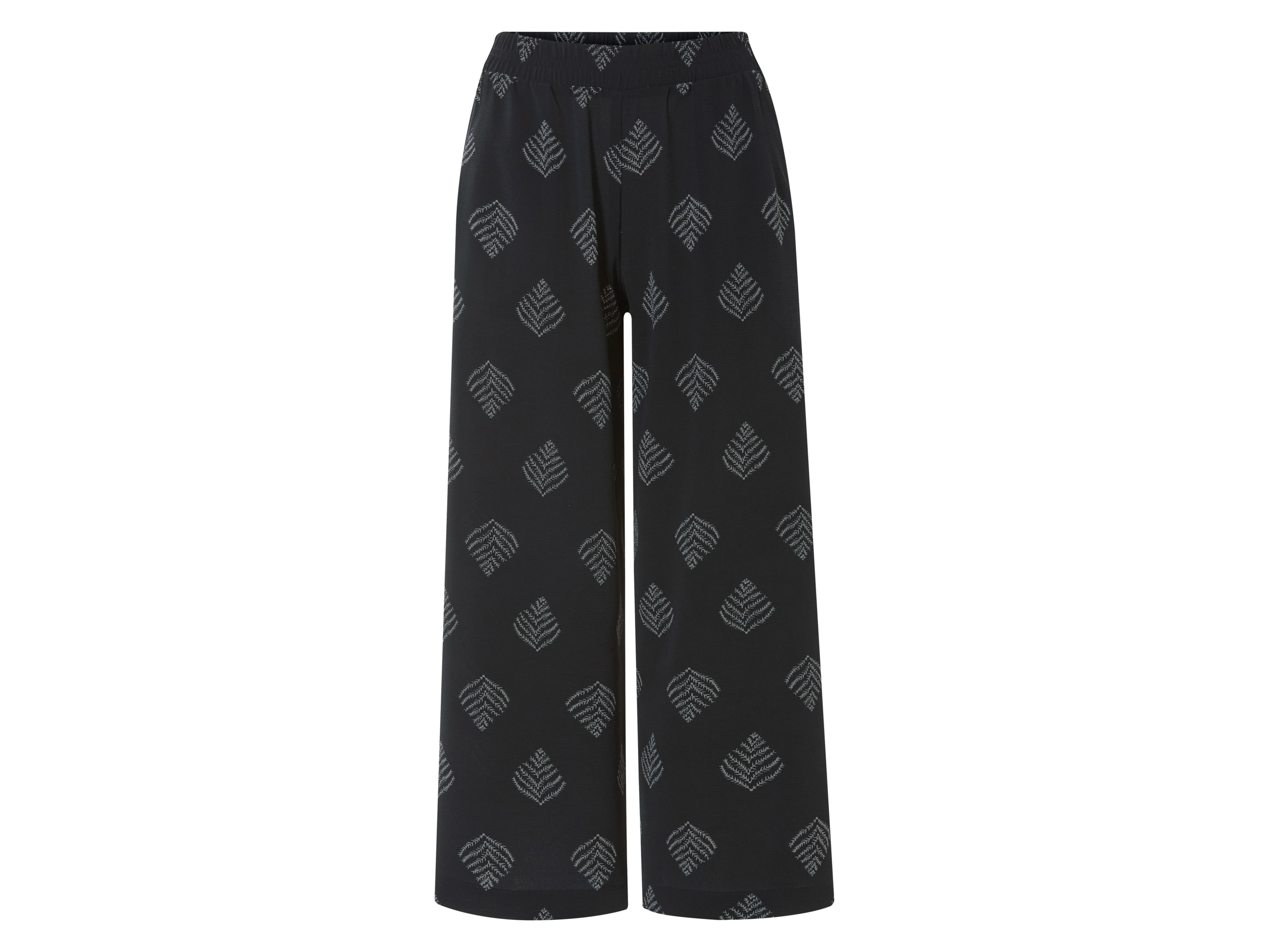 ESMARA® Dámske nohavice „Wide Leg“ (vzor/čierna, 36)