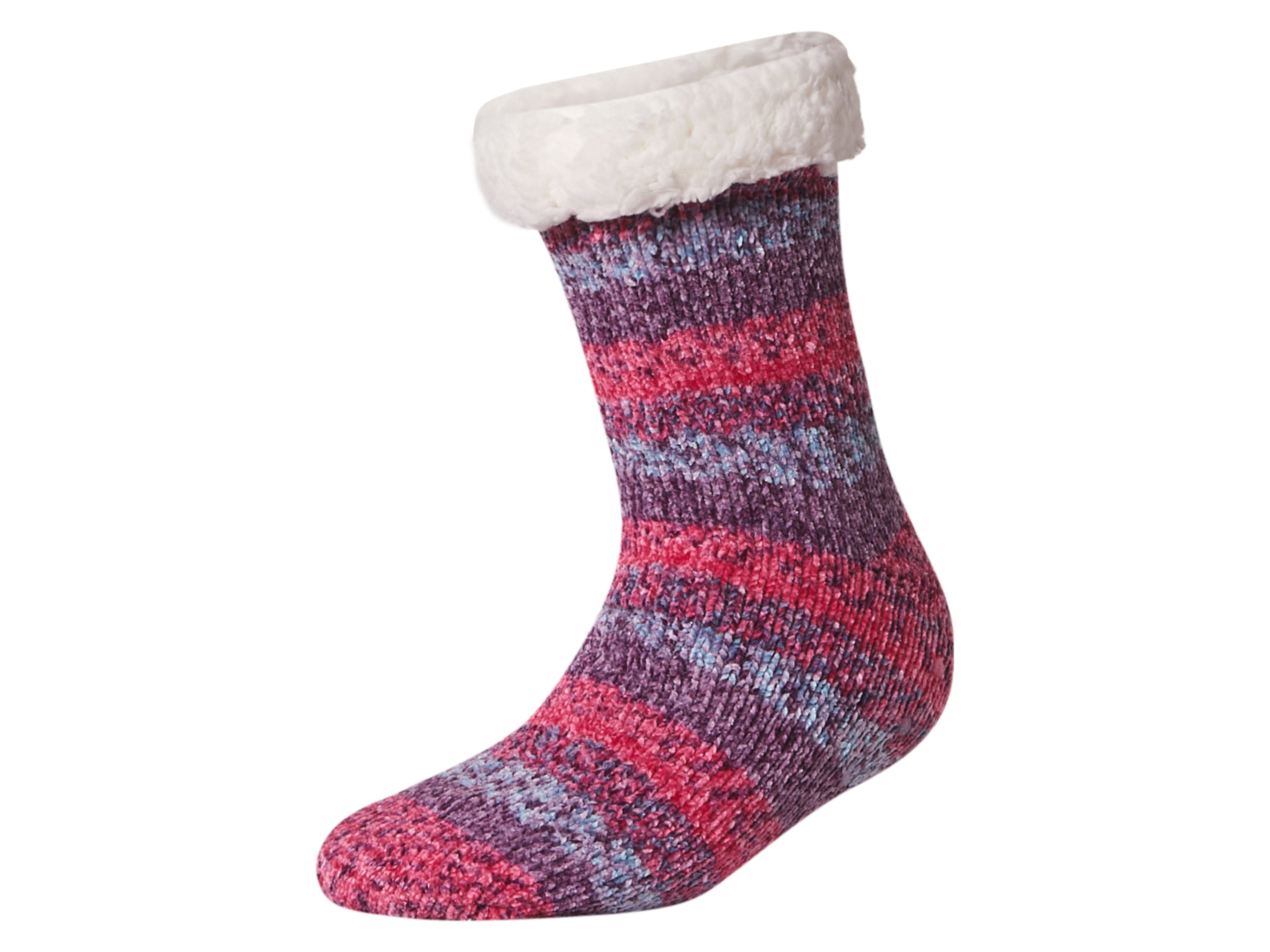 esmara® Dámske huňaté ponožky (červená/fialová, 35-38)