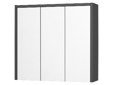 LIVARNO home Skrinka so zrkadlom Oslo, antracitová