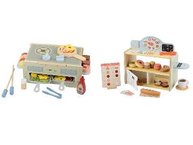 lupilu® Drevený stolný gril 2 v 1/Pekáreň a kaviareň