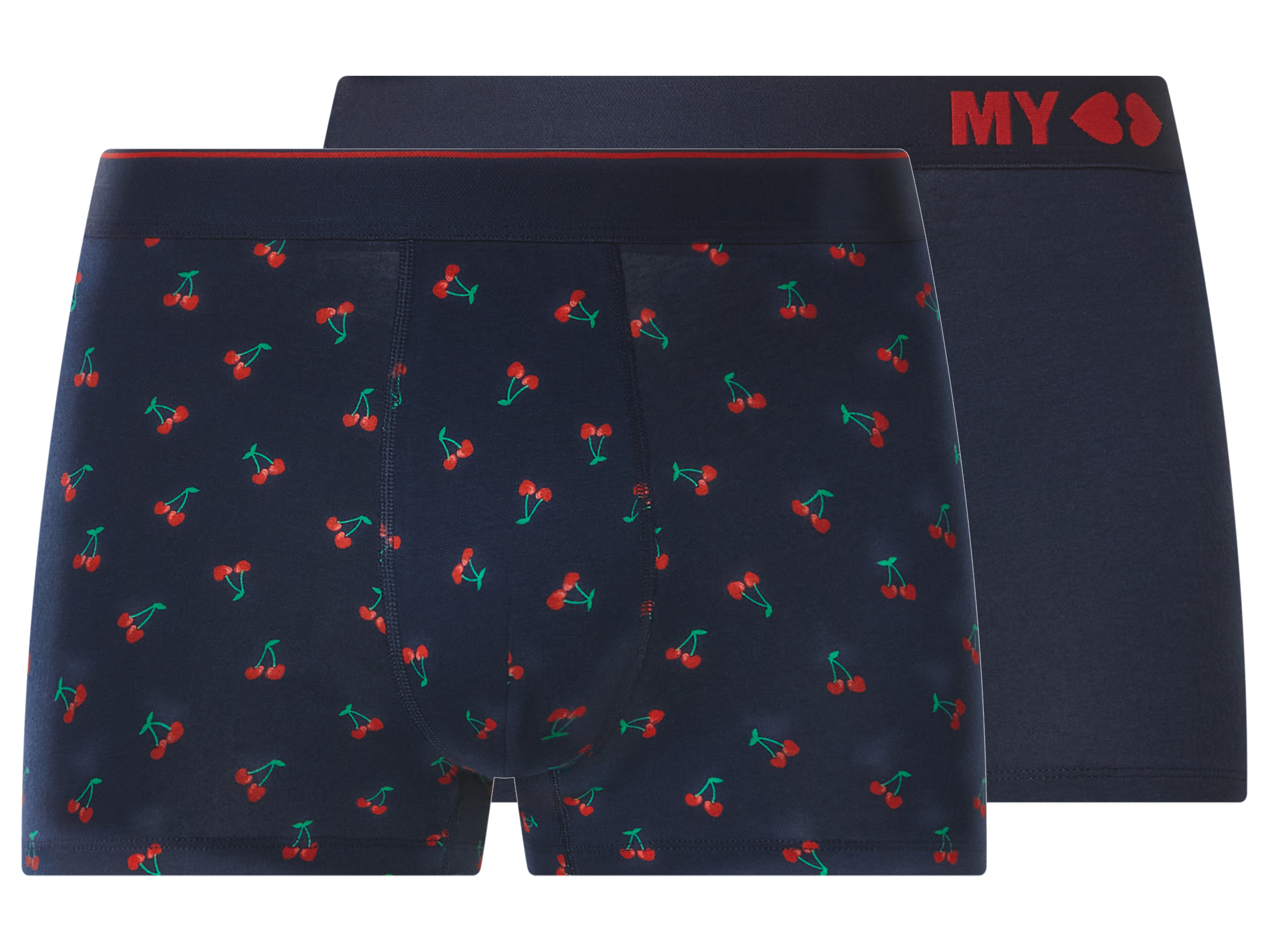 esmara Men Pánske valentínske boxerky, 2 kusy (čerešne/navy modrá, S)