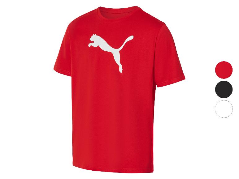 Červené Puma tričko s bielym logom.