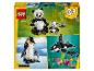 LEGO Creator 3-v-1 krabica s pandami, tučniakmi a kosatkami.