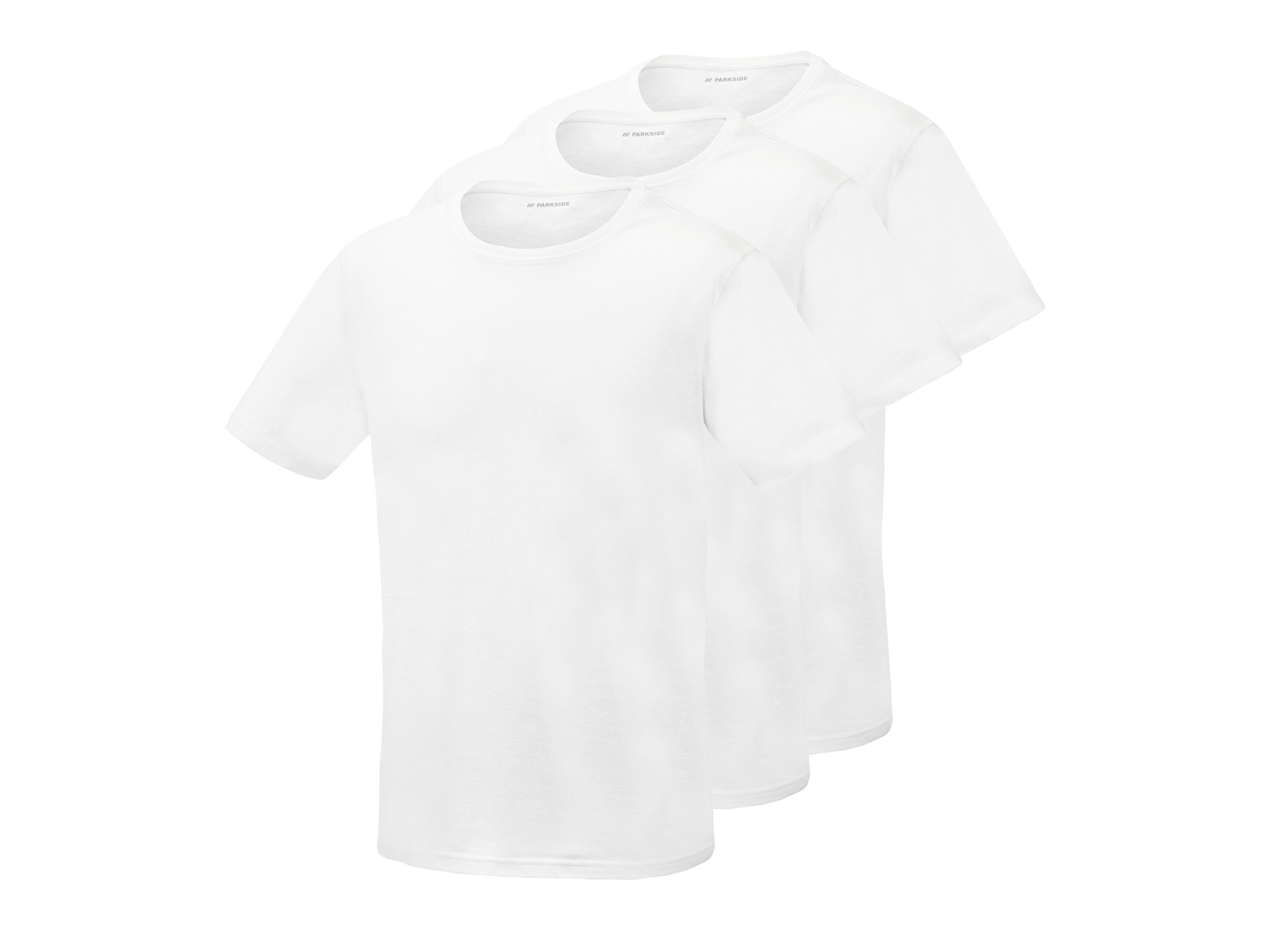 PARKSIDE® Pánske tričko, 3 kusy (biela, S (44/46))