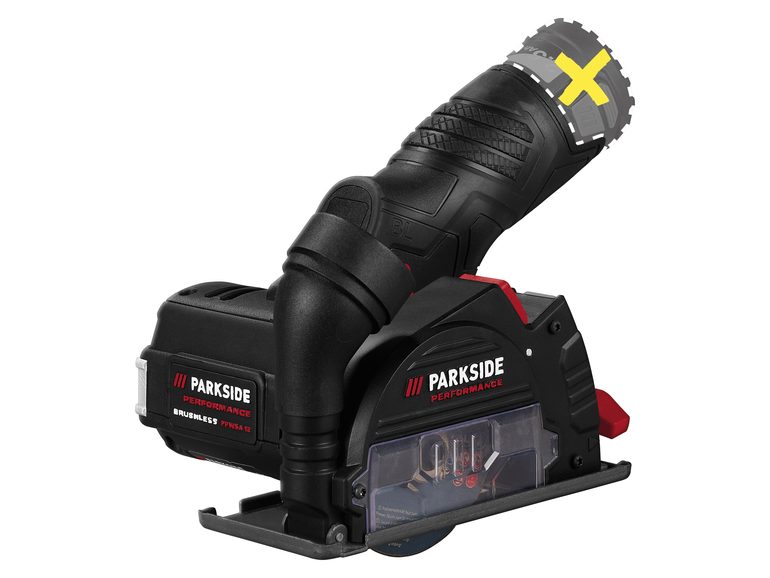 PARKSIDE PERFORMANCE® Aku uhlová brúska 12 V PPWSA 12 A1 – bez akumulátora