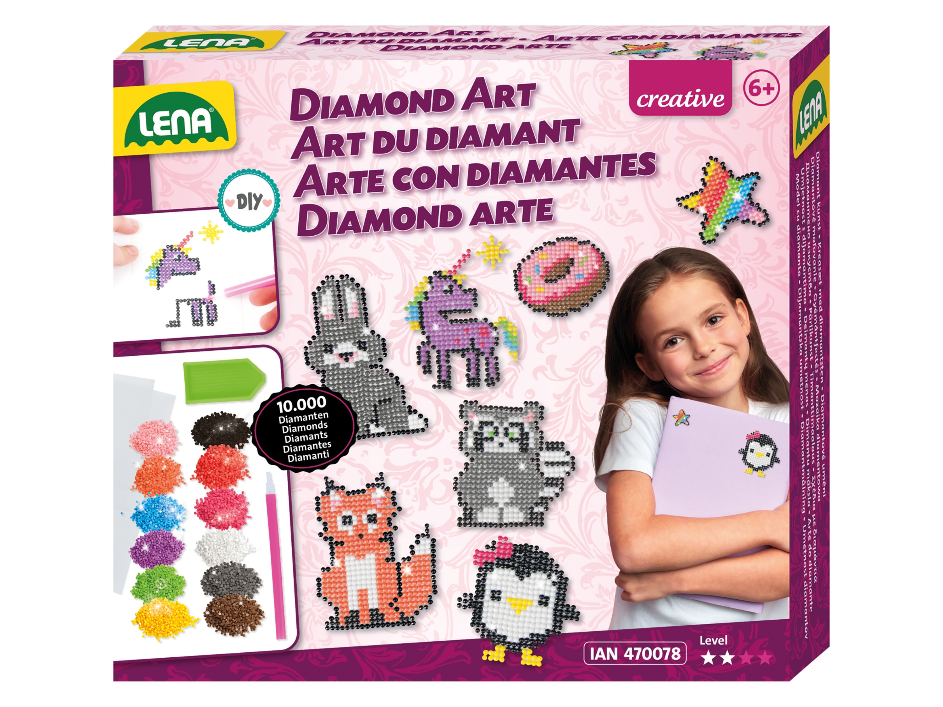 LENA Kreatívna súprava pre dievčatá (diamanty)