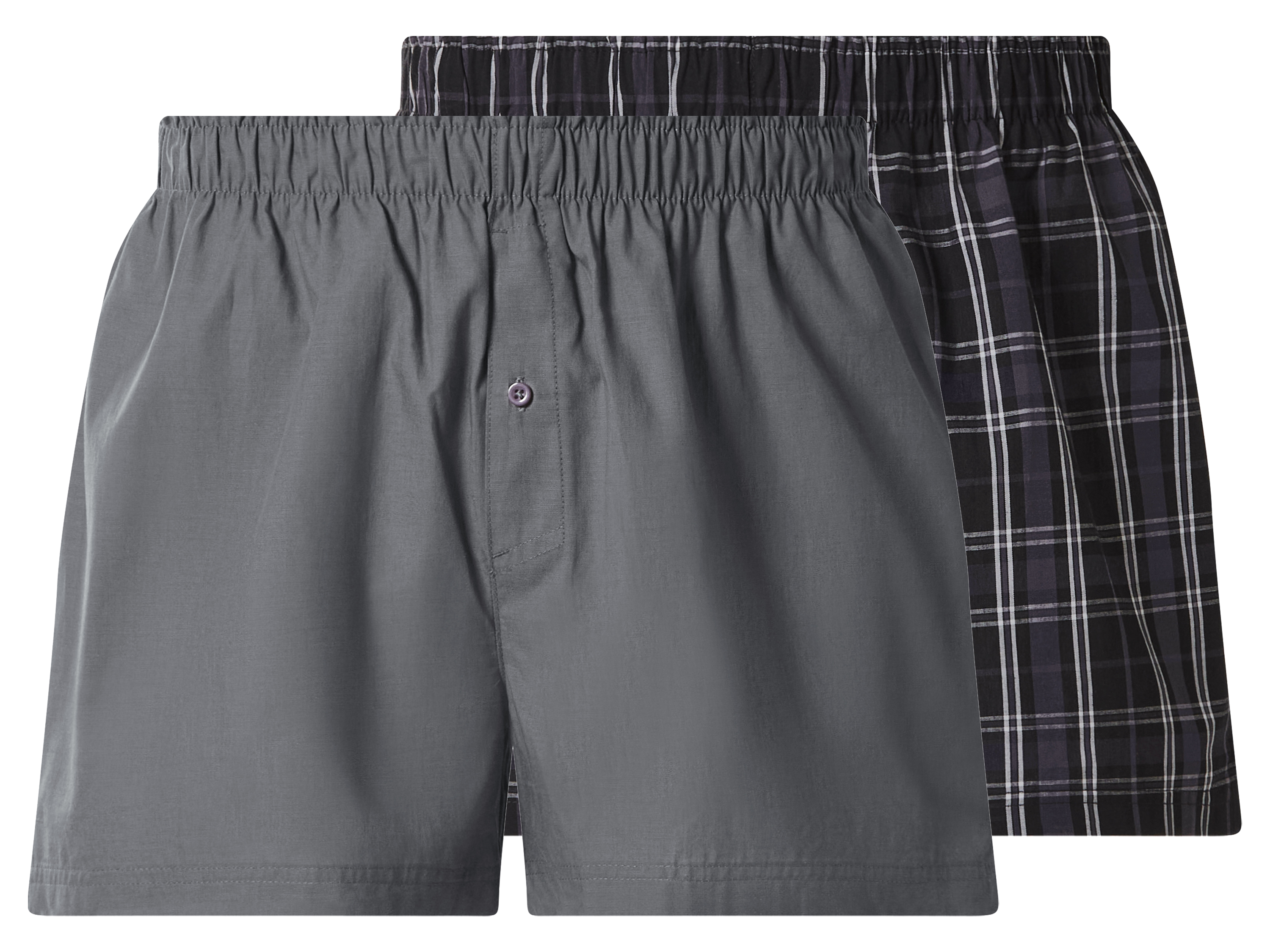 esmara Men Pánske boxerky, 2 kusy (sivá/čierna, 7/XL)