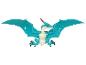 Modrá hračka Pteranodon s rozprestretými krídlami.