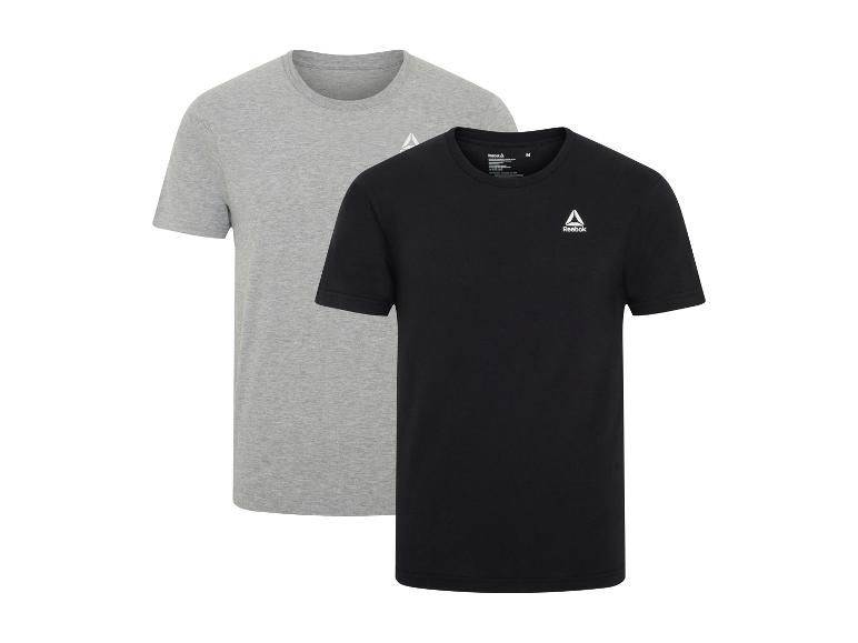 Pánske tričká Reebok, balenie 2 kusov, jedno sivé a jedno čierne.