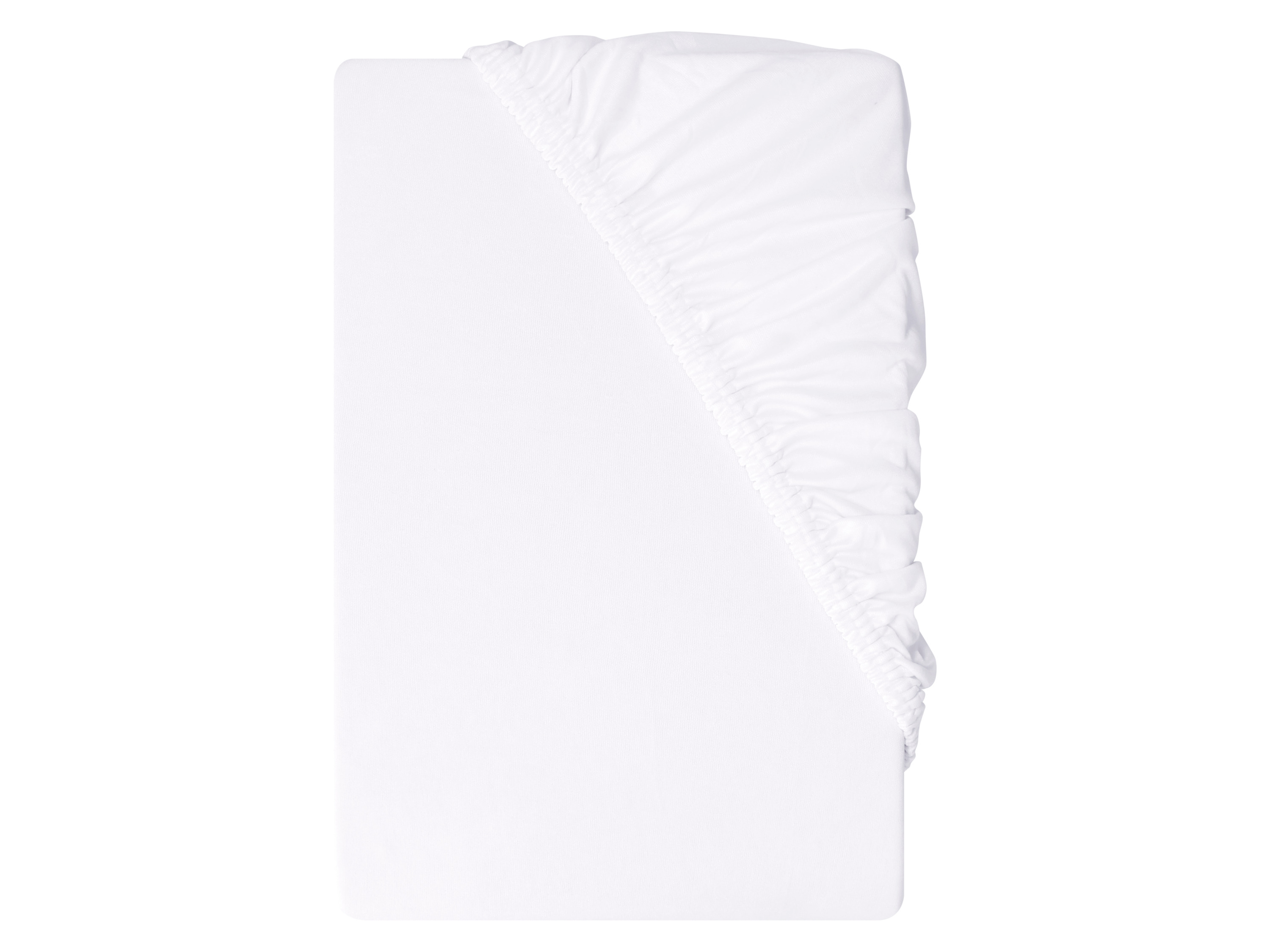 LIVARNO® Napínacia plachta z džersejového mikrovlákna, 90 – 100 x 200 cm (biela)