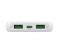 Biely nabíjač s dvoma portami USB-A (Quick Charge 3) a jedným USB-C (PD).