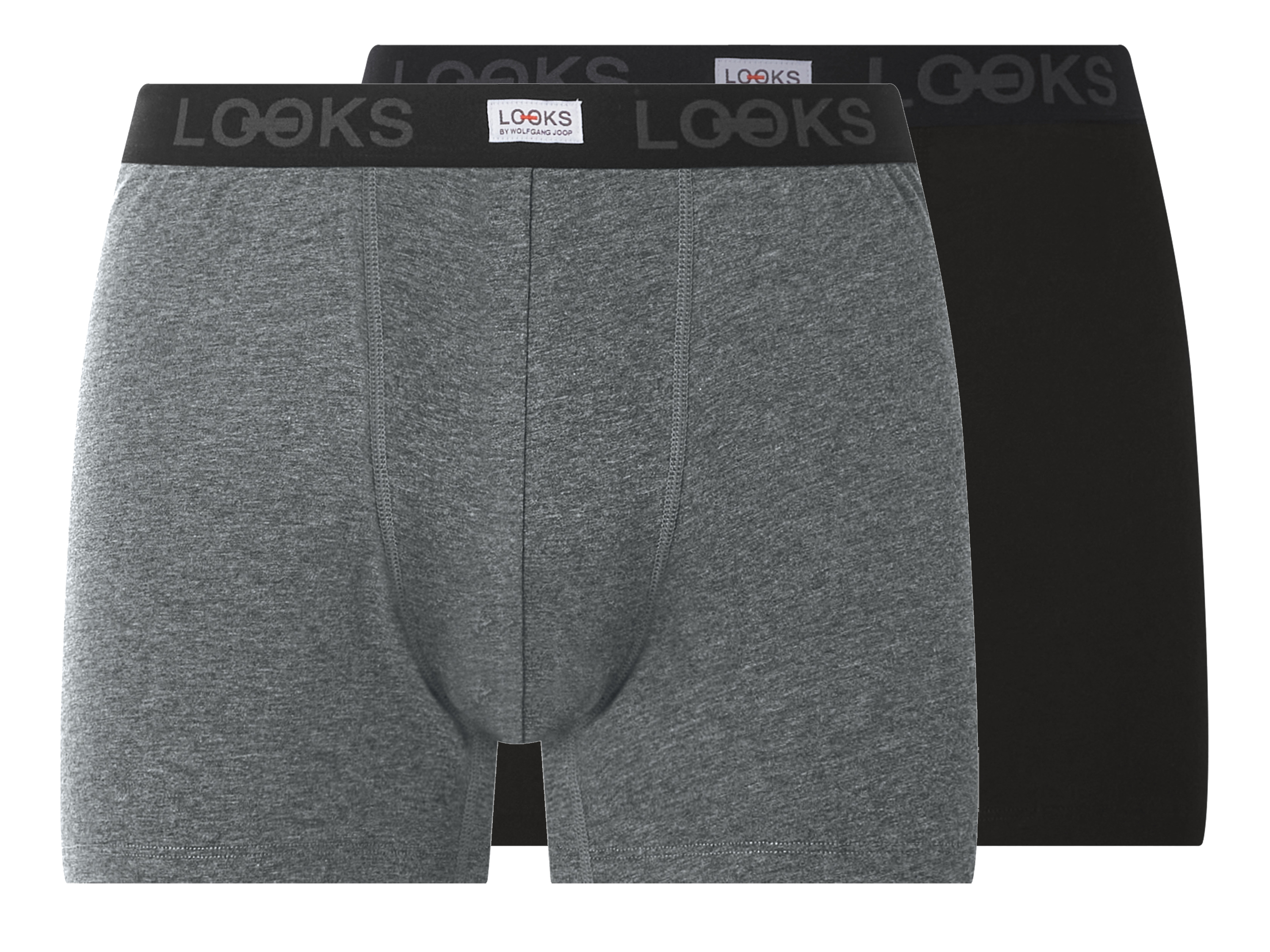 LOOKS by Wolfgang Joop Pánske boxerky, 2 kusy (čierna/antracitová, M)