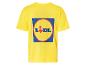 Žlté tričko s logom Lidl.