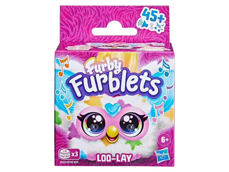 Balenie 3 interaktívnych hračiek Furby Furblets Hasbro Loo-Lay, pre deti od 6 rokov.