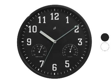 AURIOL® Nástenné hodiny s teplomerom a vlhkomerom