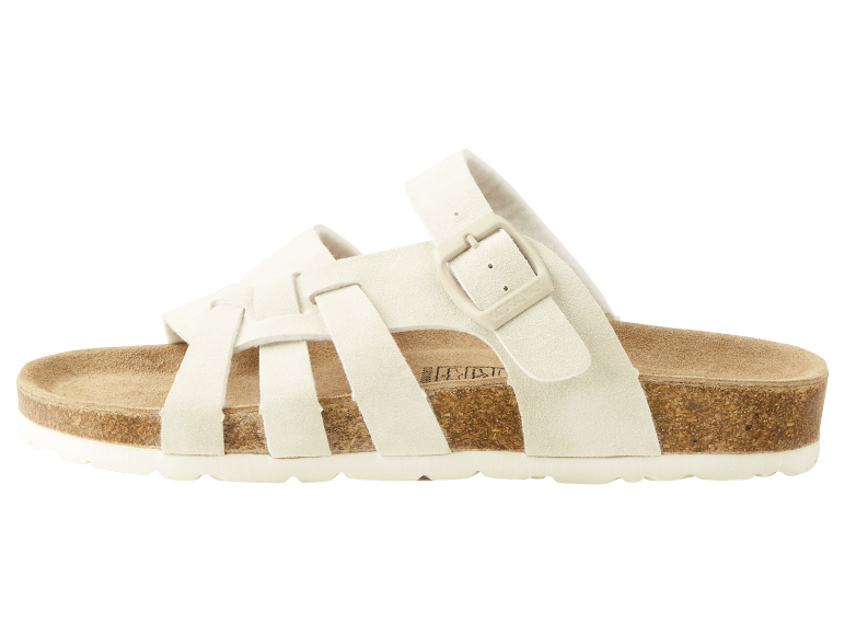 Biele sandále Birkenstock s prackou.