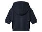 Tmavomodrá detská mikina s kapucňou, zadný pohľad