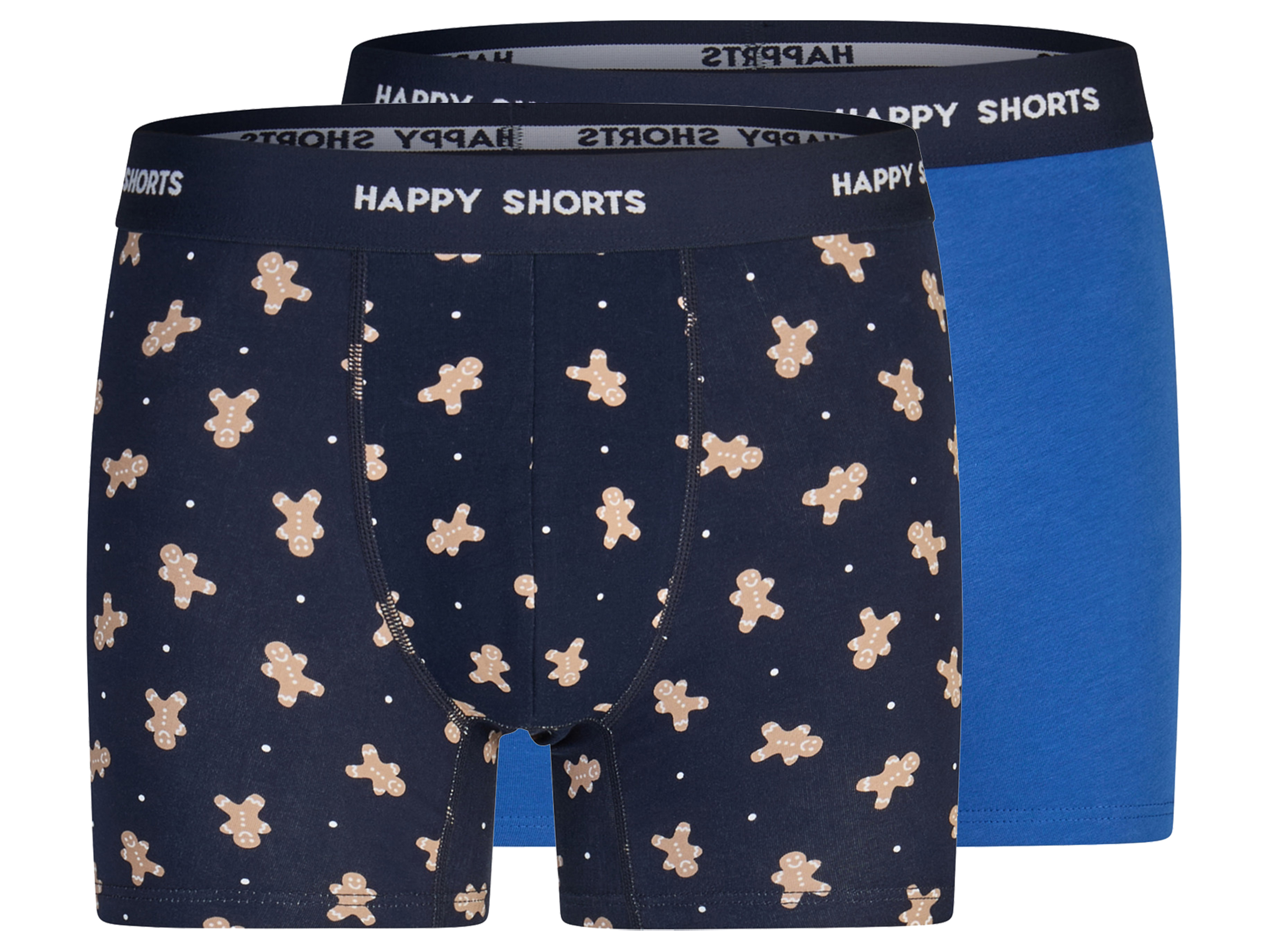 Happy Shorts Pánske boxerky, 2 kusy (modrá/navy modrá, XL)