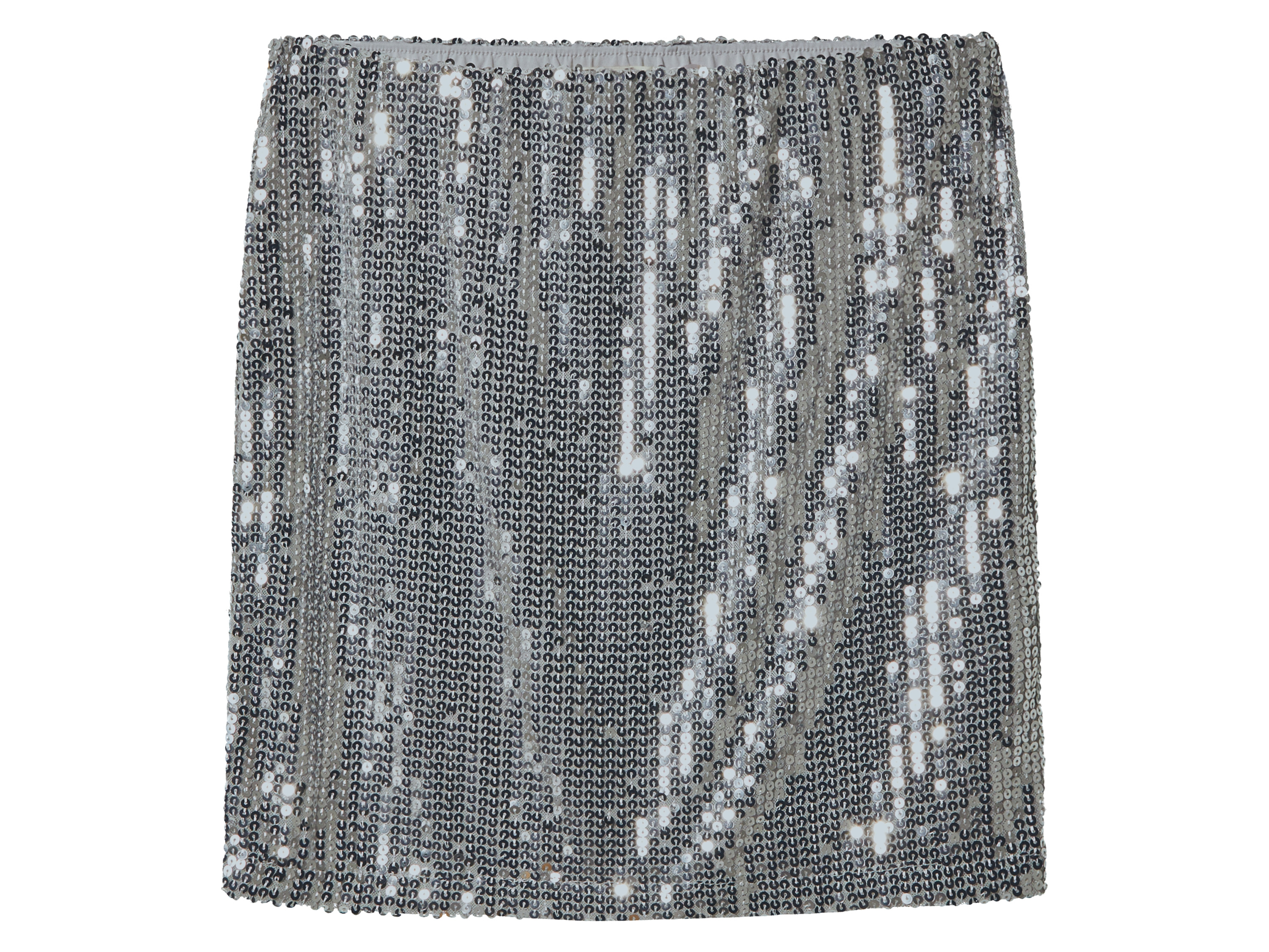 esmara® Dámska flitrovaná minisukňa (strieborná, M (40/42))