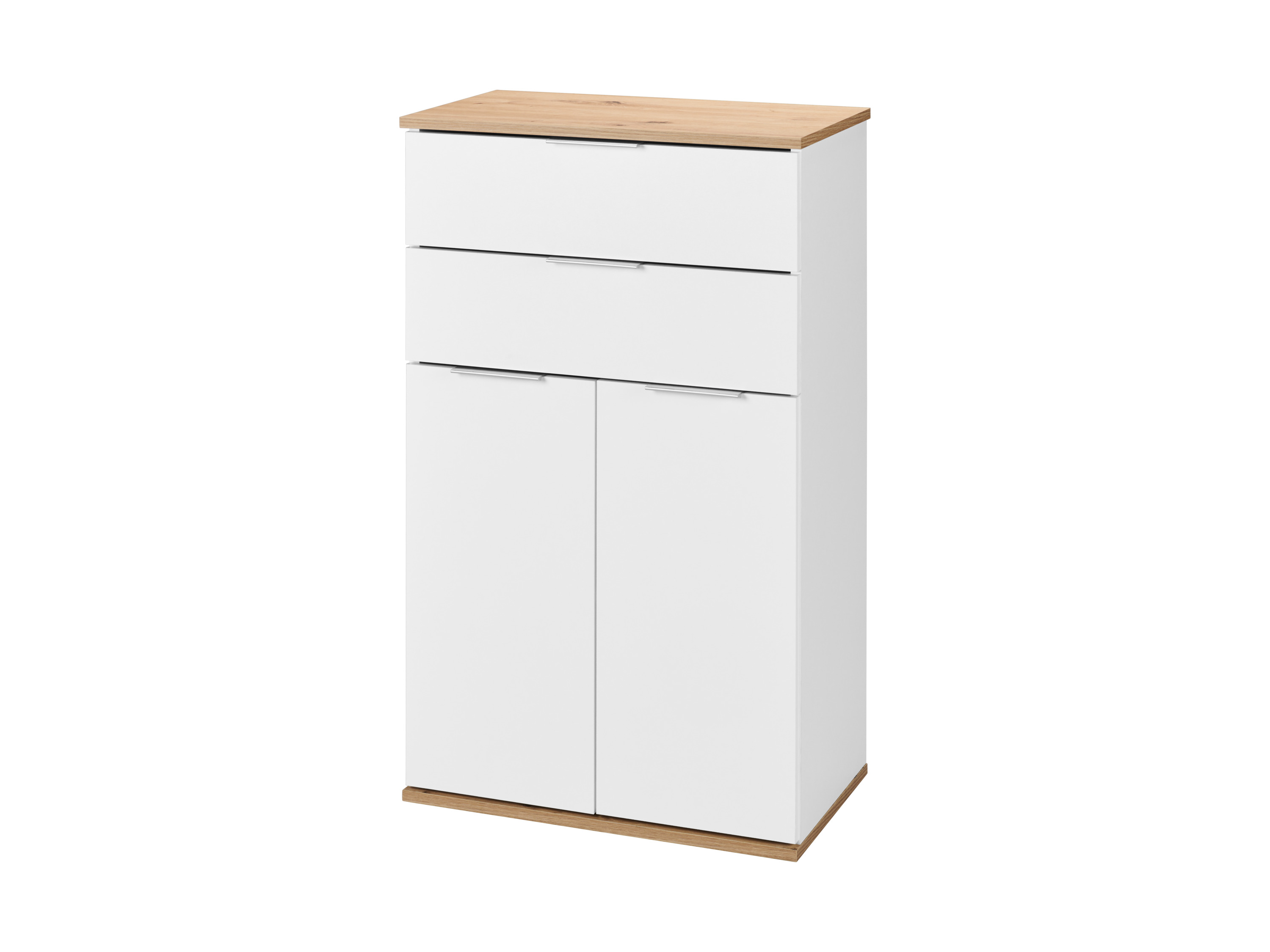 LIVARNO® Komoda, biela/dub artisan, 58 x 95 x 33 cm