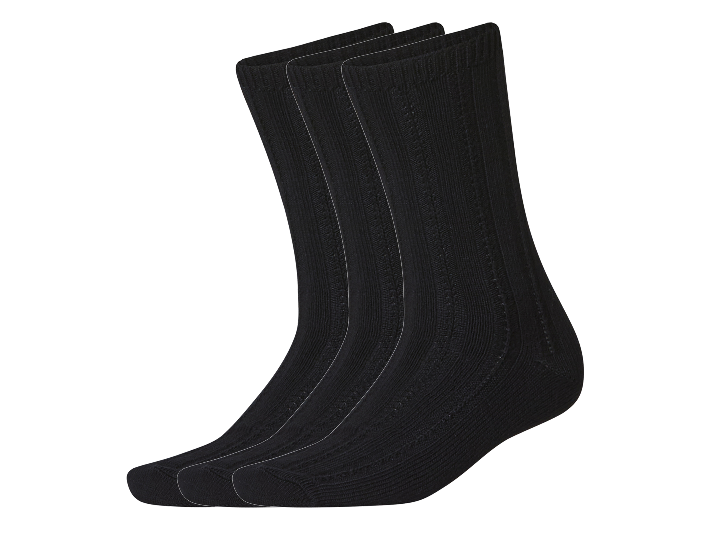 esmara® Dámske termoponožky, 3 páry (čierna, 35/38)