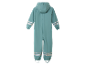 Nepremokavý overal pre deti, mentolová farba, s reflexnými prvkami.