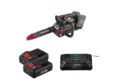 PARKSIDE PERFORMANCE® Aku prerezávacia píla 40 V + Smart akumulátor 20 V/4 Ah, 2 kusy + Dvojitá nabíjačka na akumulátor 20 V/4,5 A