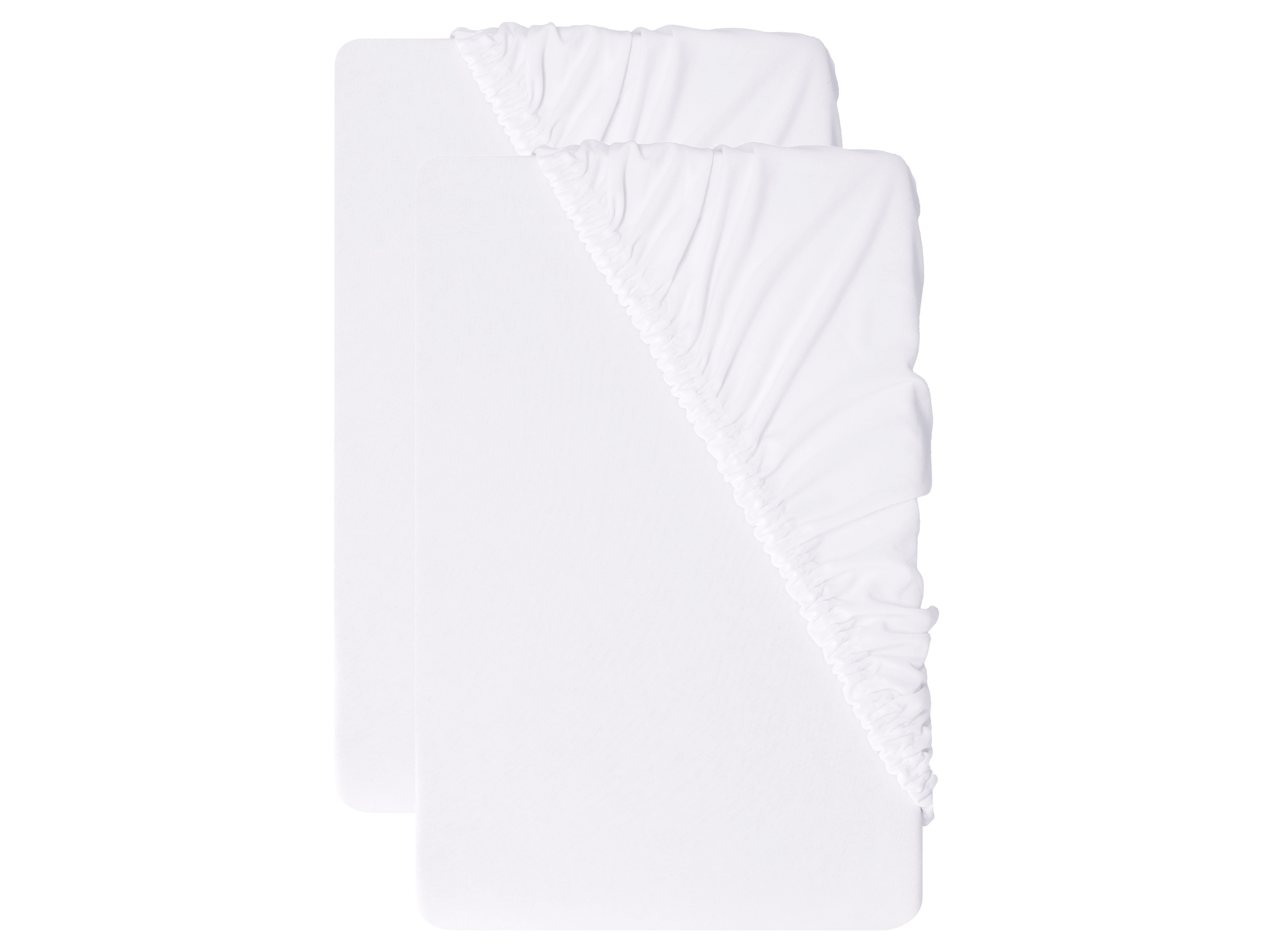 LIVARNO® Džersejové napínacie plachty, 90 – 100 x 200 cm (biela)