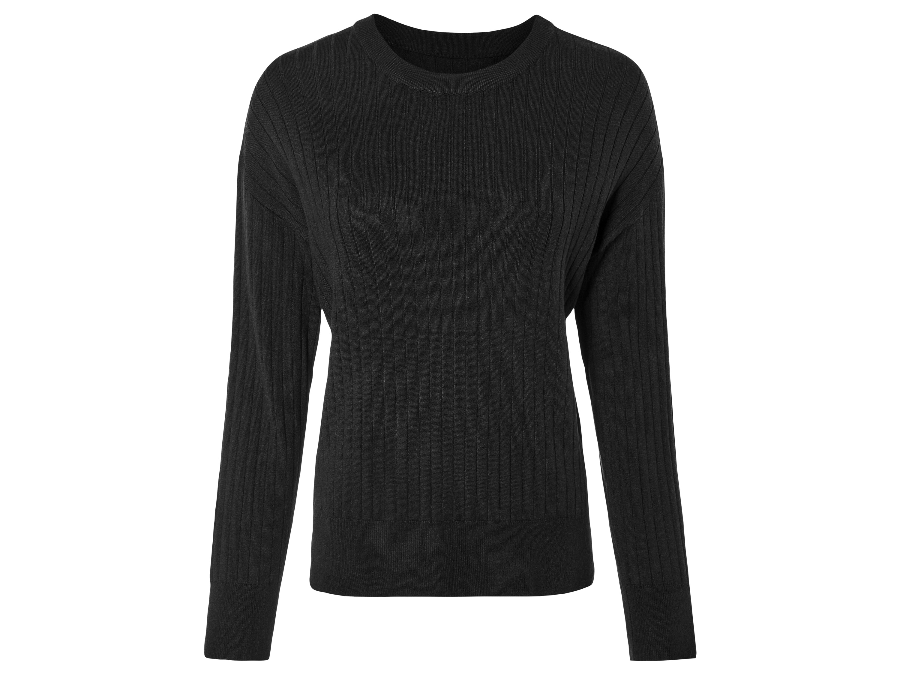 esmara® Dámsky pulóver z jemnej pleteniny (S (36/38), čierna)
