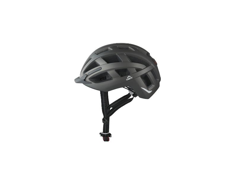 Tmavosivý cyklistický prilba Crivit.