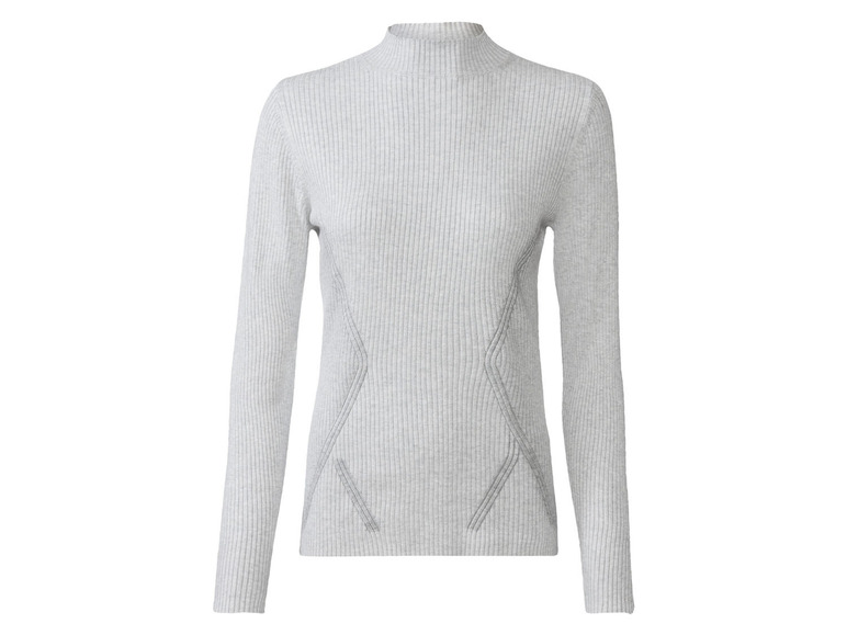 esmara Dámsky sveter z rebrovitej pleteniny (XS (32/34), sivá)