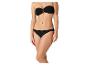 Čierne bandeau bikiny s ozdobným krúžkom