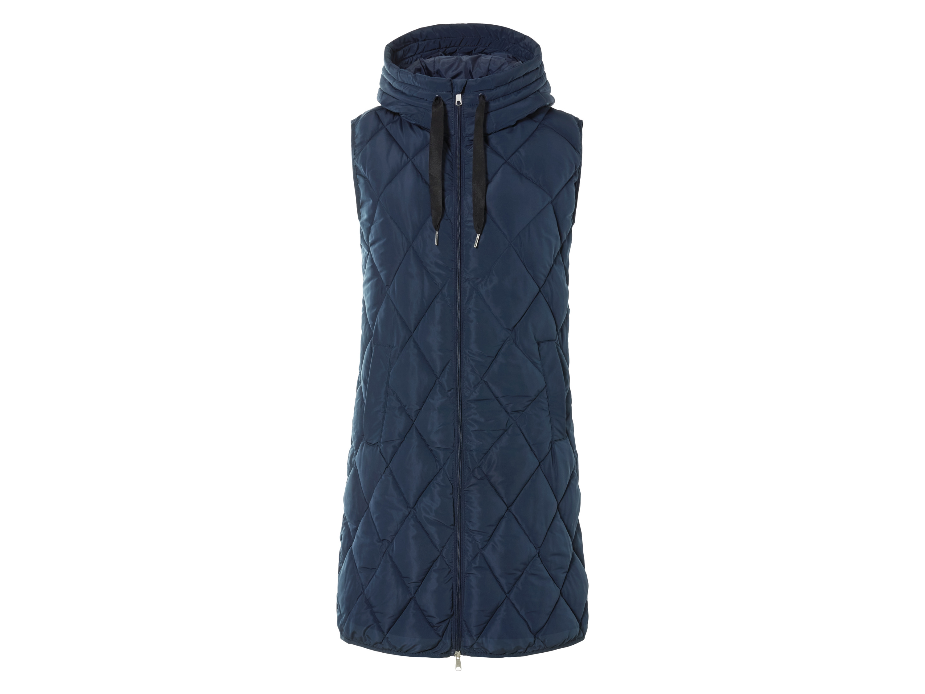 esmara® Dámska dlhá prešívaná vesta (navy modrá, S (36/38))