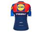 Cyklistický dres Trek s logami Lidl, Santini a Bontrager.