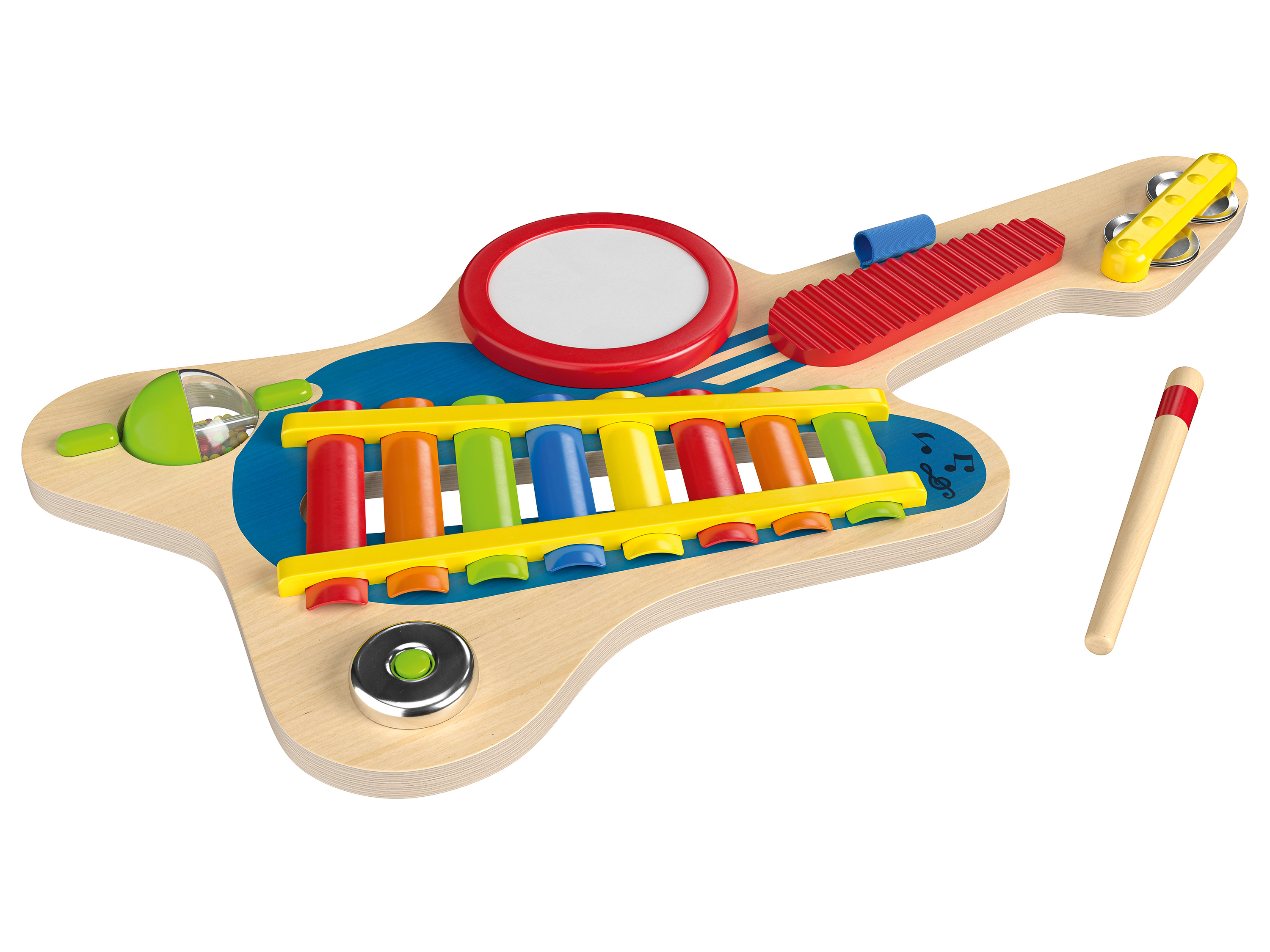 Playtive Drevený hudobný nástroj (gitara 6 v 1)