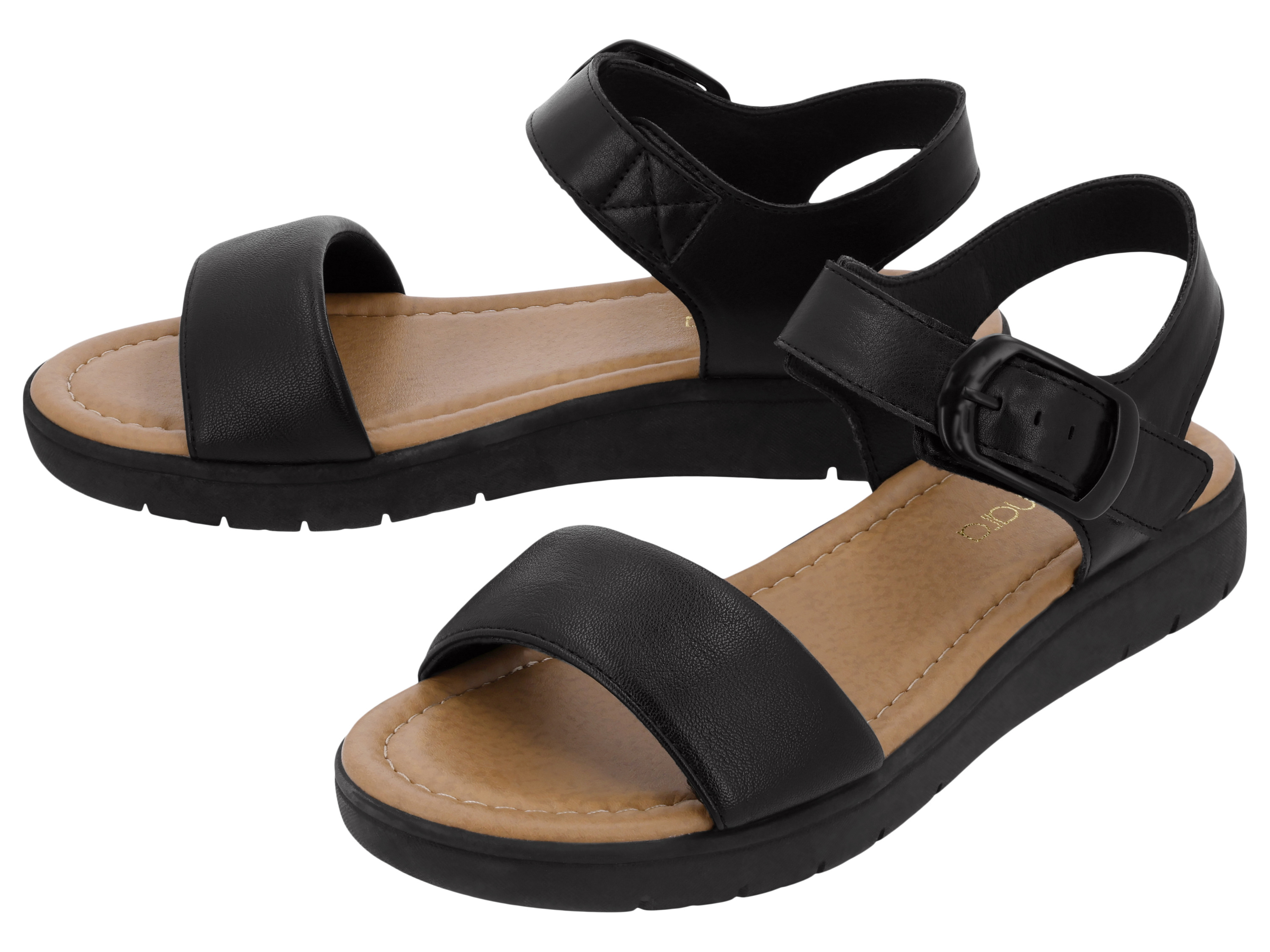 ESMARA® Dámske sandále (čierna, 38)