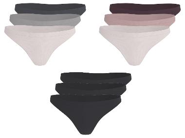 ESMARA® Dámske rebrované tangá, 3 kusy