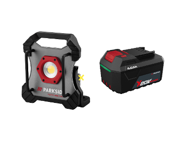 PARKSIDE PERFORMANCE® Aku LED reflektor 20 V PPBSTA 20-Li A1 + Akumulátor 20 V/4 Ah PAP 204 A1