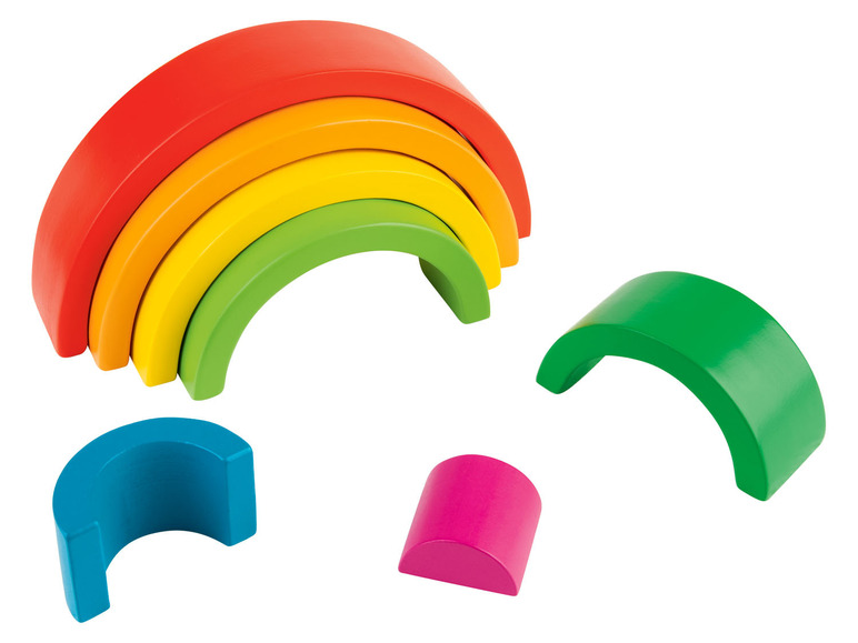 Prejsť na zobrazenie na celú obrazovku: Playtive Drevená dúhová Montessori hra, malá – obrázok 5