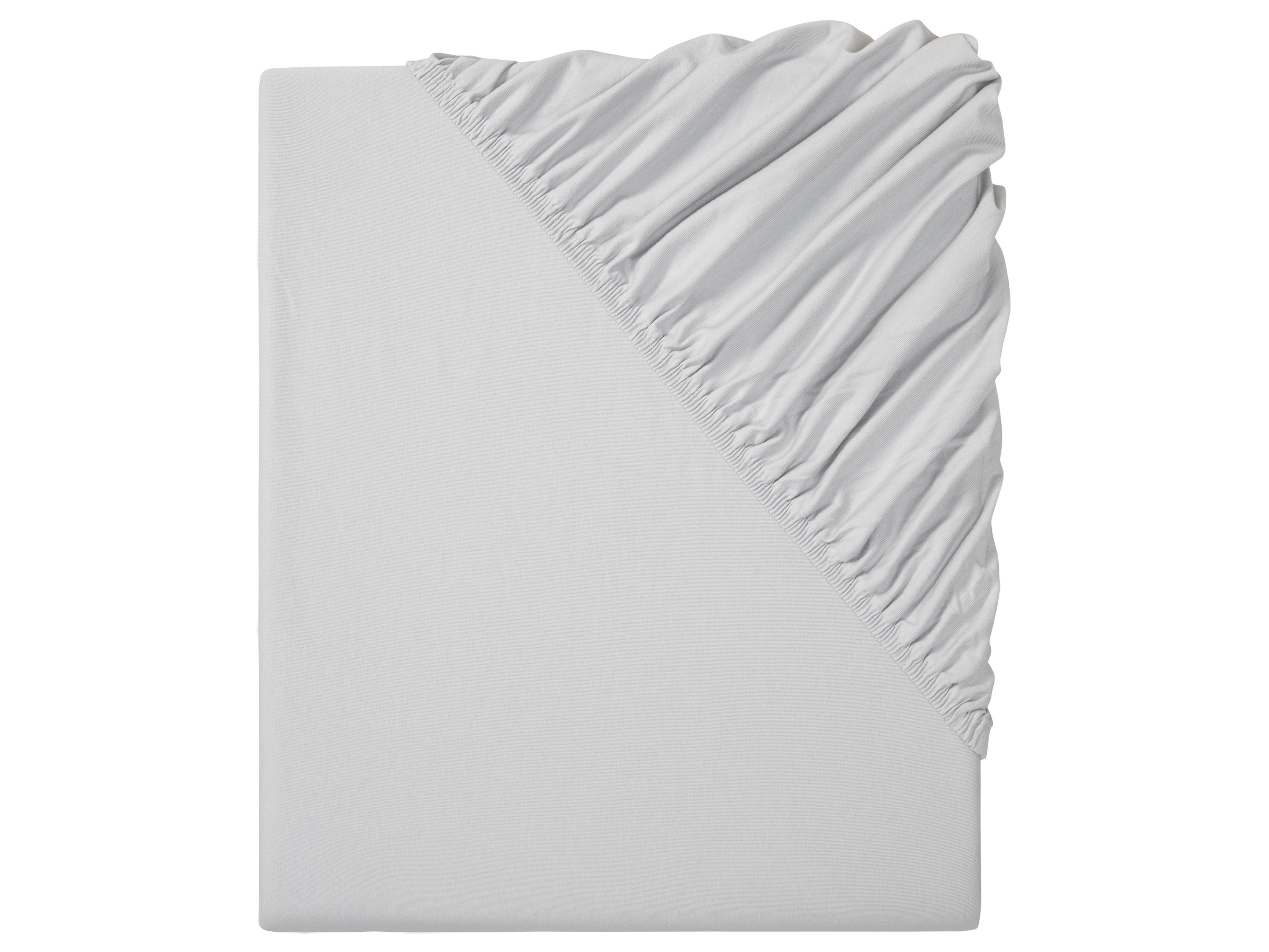 E-shop LIVARNO home Džersejová napínacia plachta na vrchný matrac, 180 – 200 x 200 cm (bledosivá)